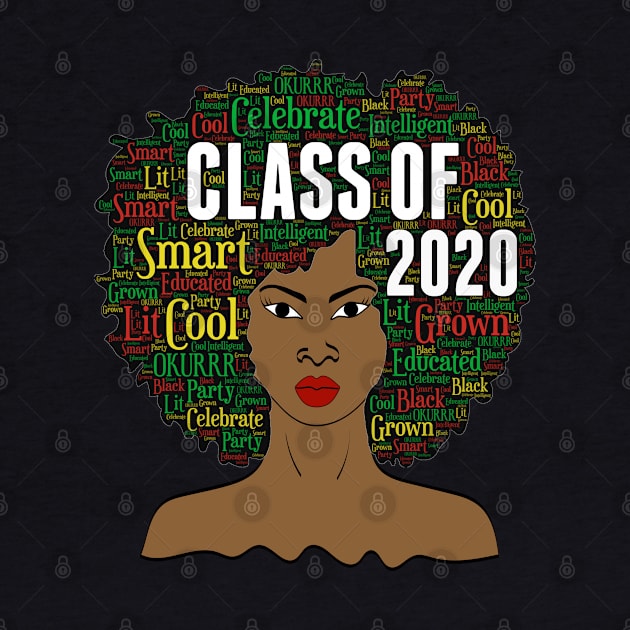 Class of 2020 Words in Afro by blackartmattersshop